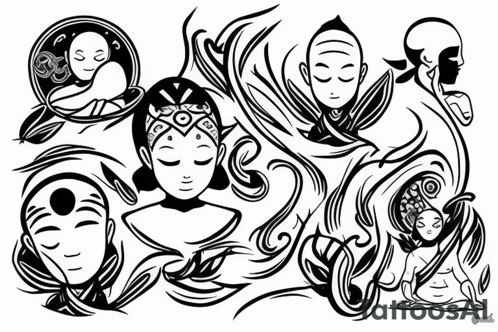 aang meditating tattoo idea