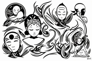 aang meditating tattoo idea