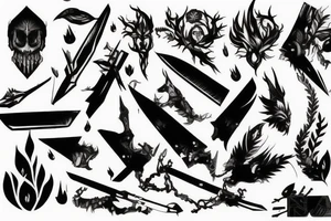 Switch blade from the last of us game piercing someting tattoo idea