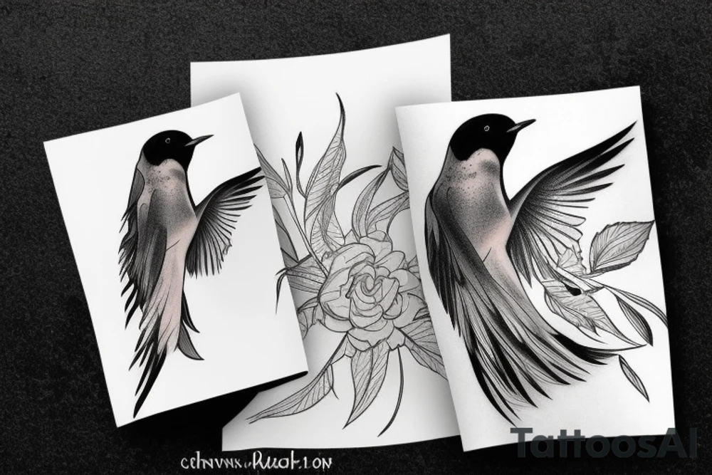 Swallow bird tattoo idea