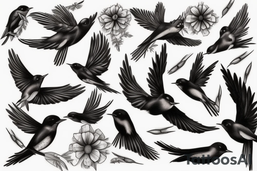 Swallow bird tattoo idea