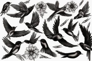 Swallow bird tattoo idea