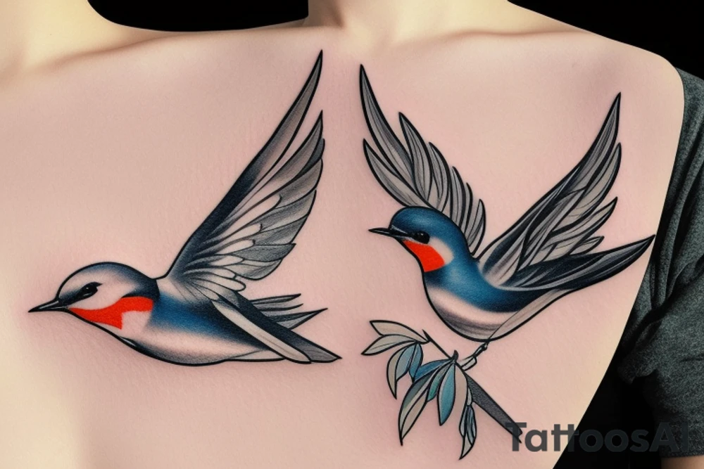 Swallow bird tattoo idea
