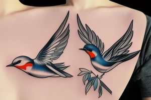 Swallow bird tattoo idea