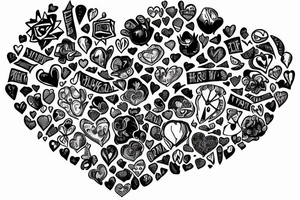 Brain having a conversation with heart tattoo idea