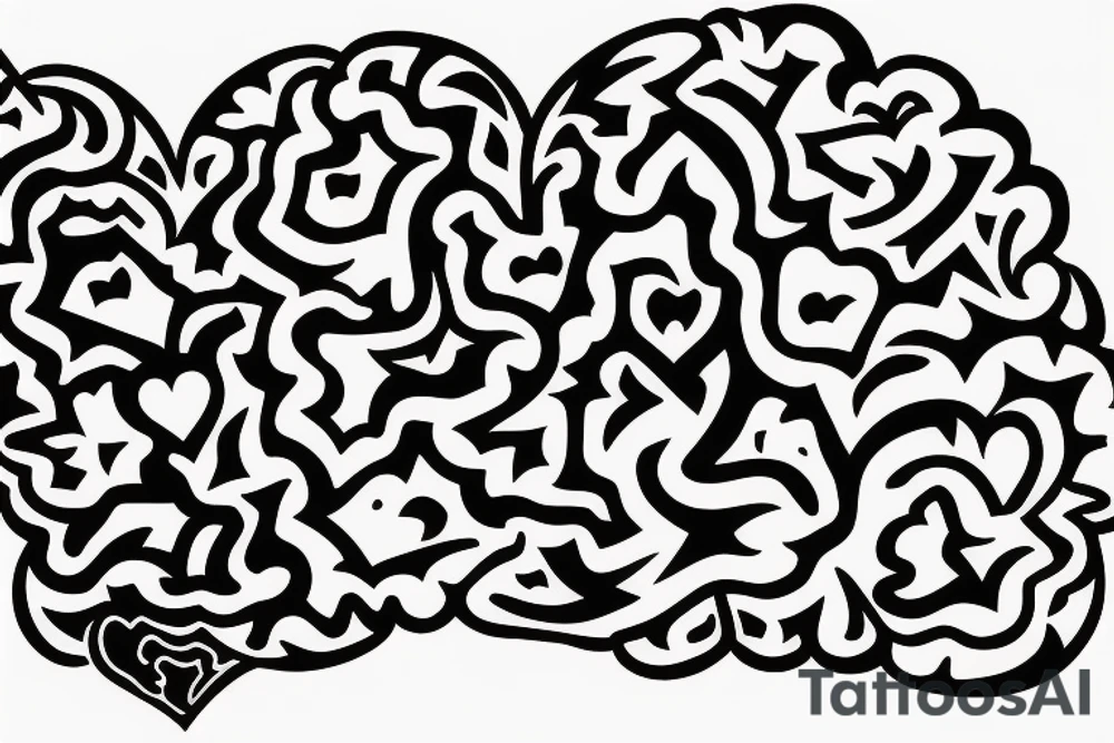 Brain having a conversation with heart tattoo idea