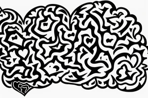 Brain having a conversation with heart tattoo idea