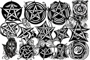 pentacle tattoo idea