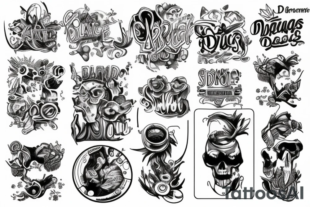 Drugs tattoo idea