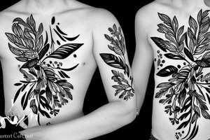 Vegetation ornament tattoo idea