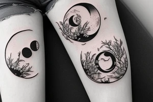 Japanese moon tattoo idea