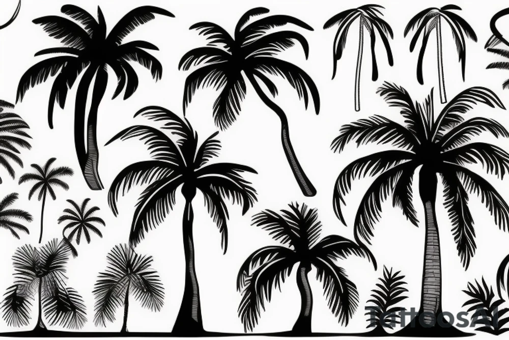 Palm tree tattoo idea