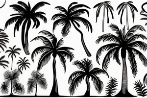 Palm tree tattoo idea