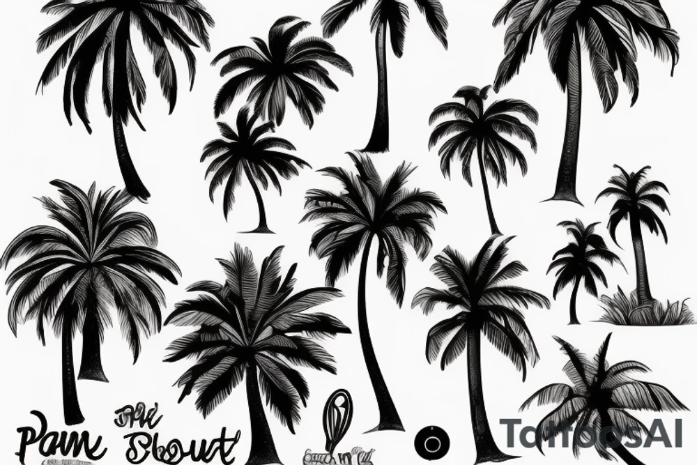 Palm tree tattoo idea