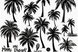 Palm tree tattoo idea