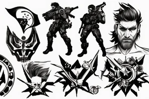 logo de outer heaven del juego de metal gear solid tattoo idea
