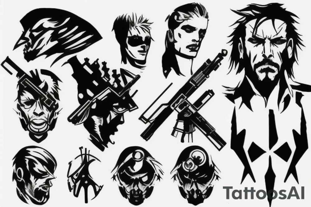 logo de outer heaven del juego de metal gear solid tattoo idea