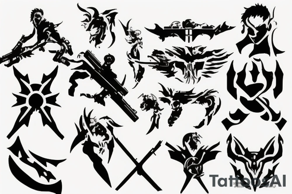 logo de outer heaven del juego de metal gear solid tattoo idea