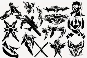 logo de outer heaven del juego de metal gear solid tattoo idea