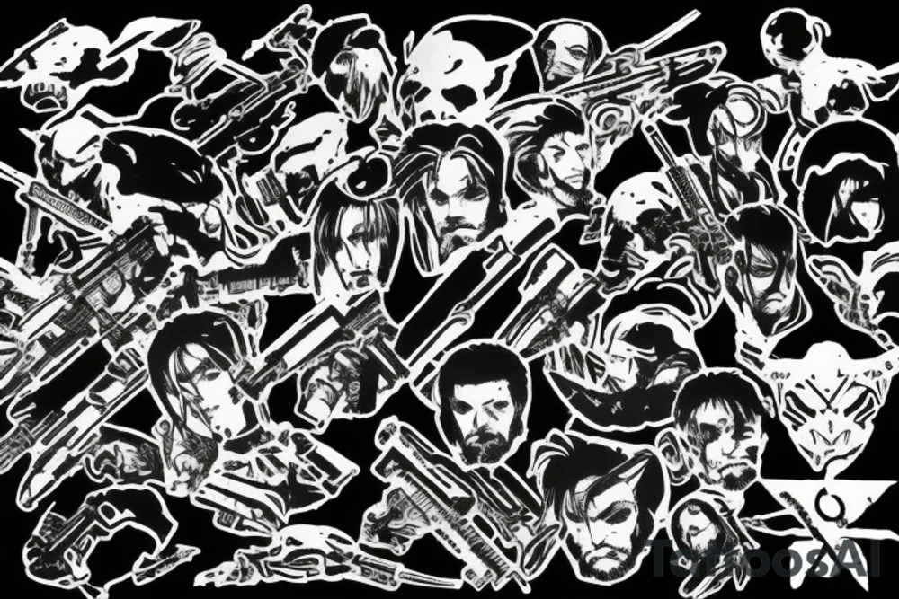 logo de outer heaven del juego de metal gear solid tattoo idea