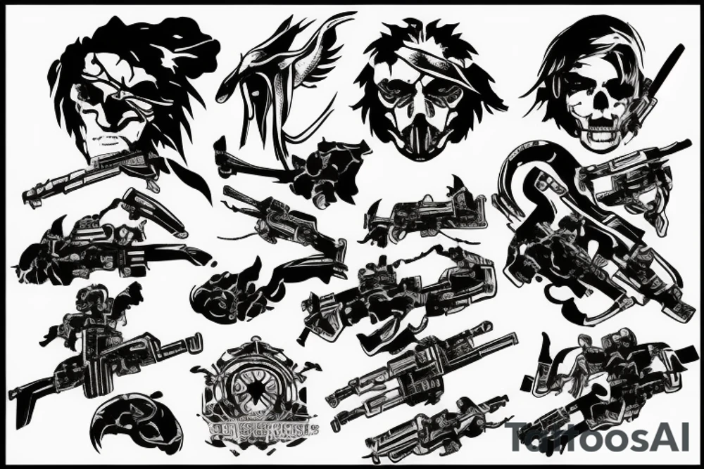 logo de outer heaven del juego de metal gear solid tattoo idea