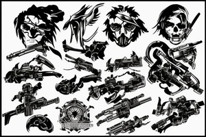 logo de outer heaven del juego de metal gear solid tattoo idea
