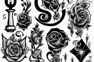 candle inside candlestick tattoo idea