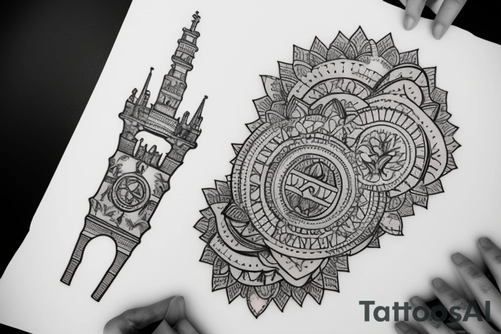 make a tattoo that signifies your trip with your friends to countries that were Czech Republic, Netherlands, Germany, Spain tattoo idea