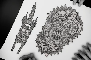 make a tattoo that signifies your trip with your friends to countries that were Czech Republic, Netherlands, Germany, Spain tattoo idea