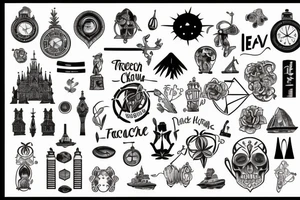 make a tattoo that signifies your trip with your friends to countries that were Czech Republic, Netherlands, Germany, Spain tattoo idea