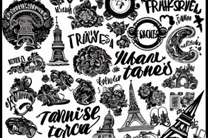make a tattoo that signifies your trip with your friends to countries that were Czech Republic, Netherlands, Germany, Spain tattoo idea