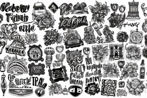 make a tattoo that signifies your trip with your friends to countries that were Czech Republic, Netherlands, Germany, Spain tattoo idea