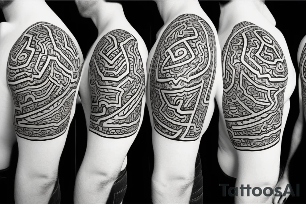 Shield on the back tattoo idea