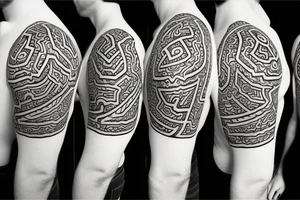 Shield on the back tattoo idea
