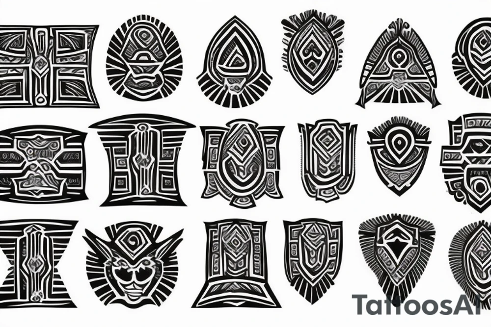 Shield on the back tattoo idea