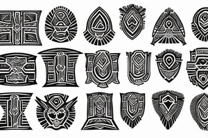 Shield on the back tattoo idea