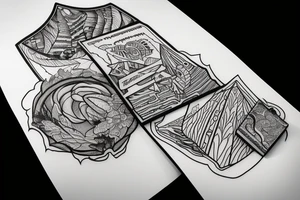 Road trip through the mountains tattoo idea