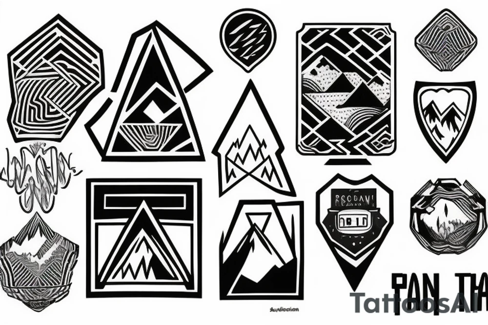 Road trip through the mountains tattoo idea