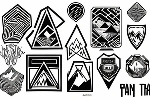 Road trip through the mountains tattoo idea