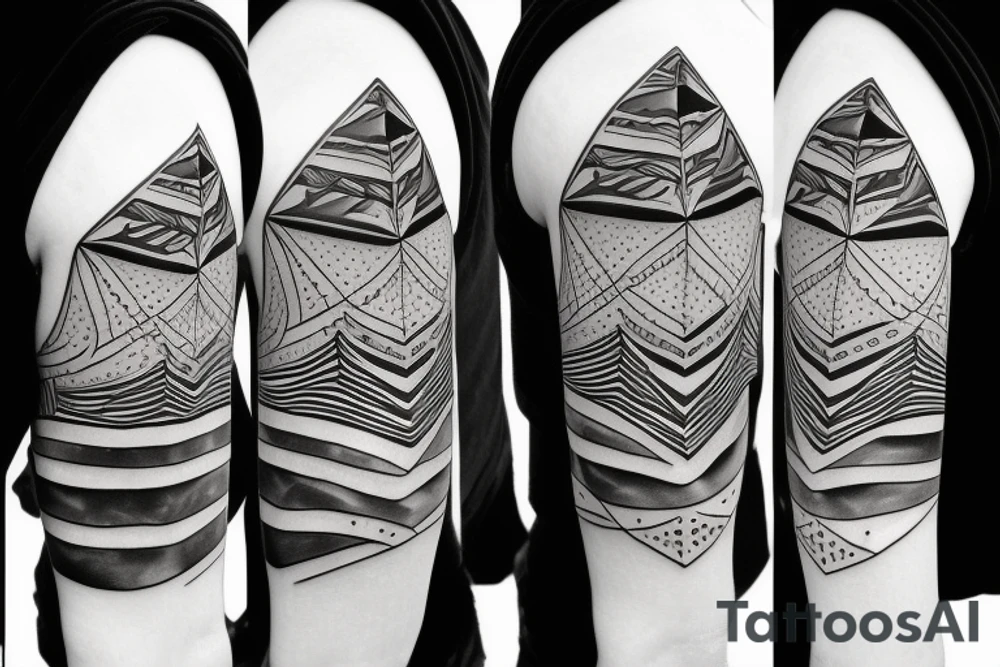Road trip through the mountains tattoo idea