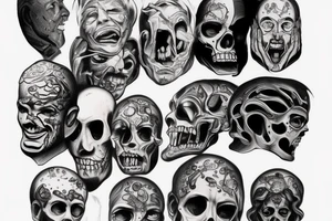 God face in pieces tattoo idea
