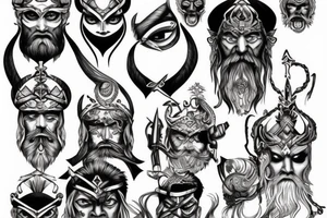 Odin face tattoo idea