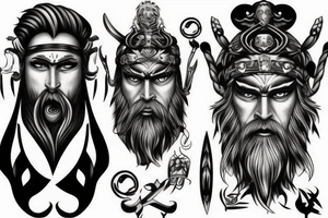 Odin face tattoo idea