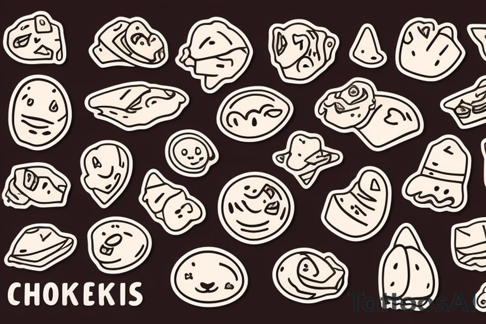 fortune cookie with a paper sticking out tattoo idea
