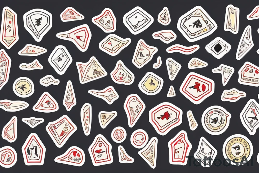 a whole traditional fortune cookie with a paper sticking out tattoo idea