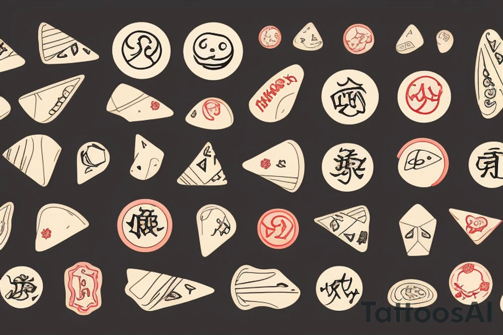a single fortune cookie with a paper sticking out tattoo idea