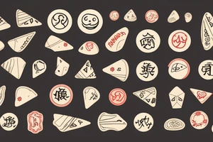 a single fortune cookie with a paper sticking out tattoo idea
