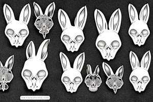 rabbit skull tattoo idea
