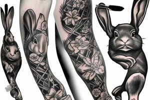 rabbit foot tattoo idea