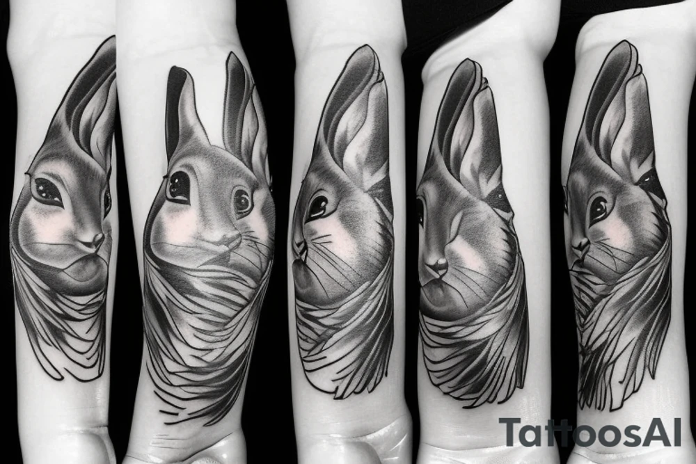 rabbit foot tattoo idea